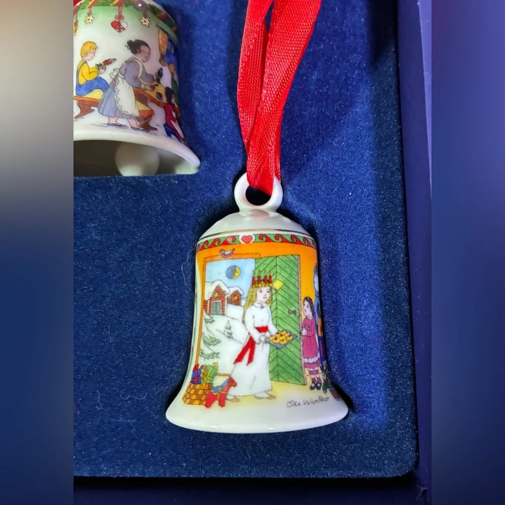 Hutschenreuther Porcelain Christmas Mini Bells Set 2008-2012